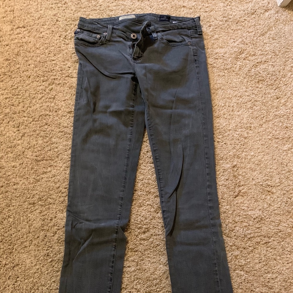 AG super skinny fit jeans in gray